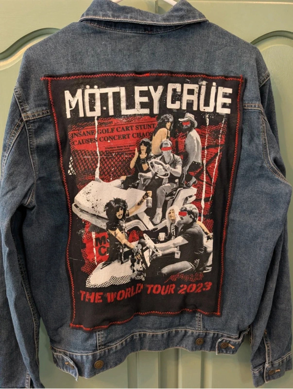 Motley Crue Denim Jacket One of a Kind Handcrafted